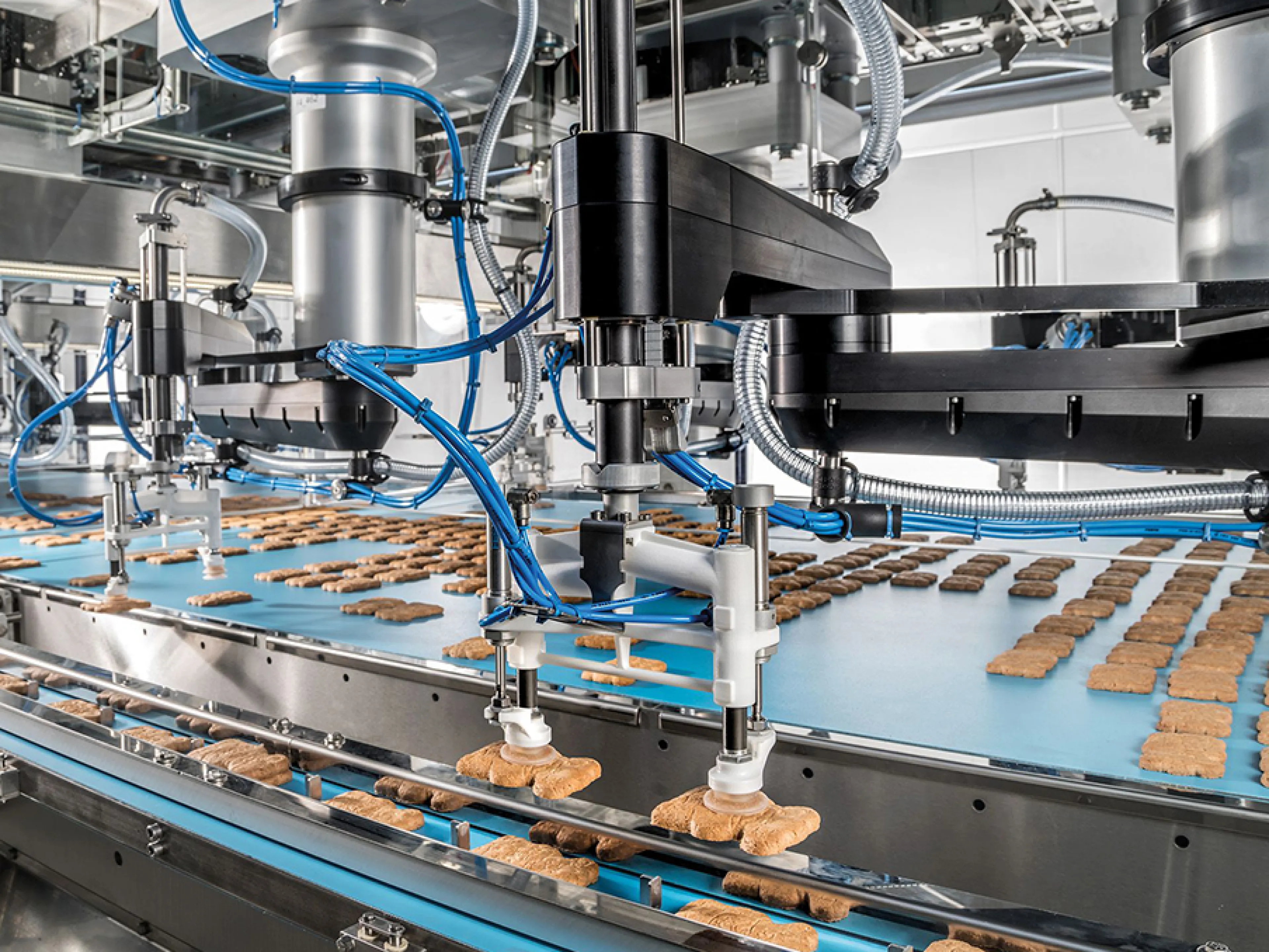 The redundant machine concept is based on the Schubert Flowpacker, which seamlessly integrates pick-and-place feeding and packaging in the flow module, Photo: Gerhard Schubert The redundant machine concept of the packaging line is based on the Schubert Flowpacker, which seamlessly integrates pick-and-place feeding and packaging in the flow module