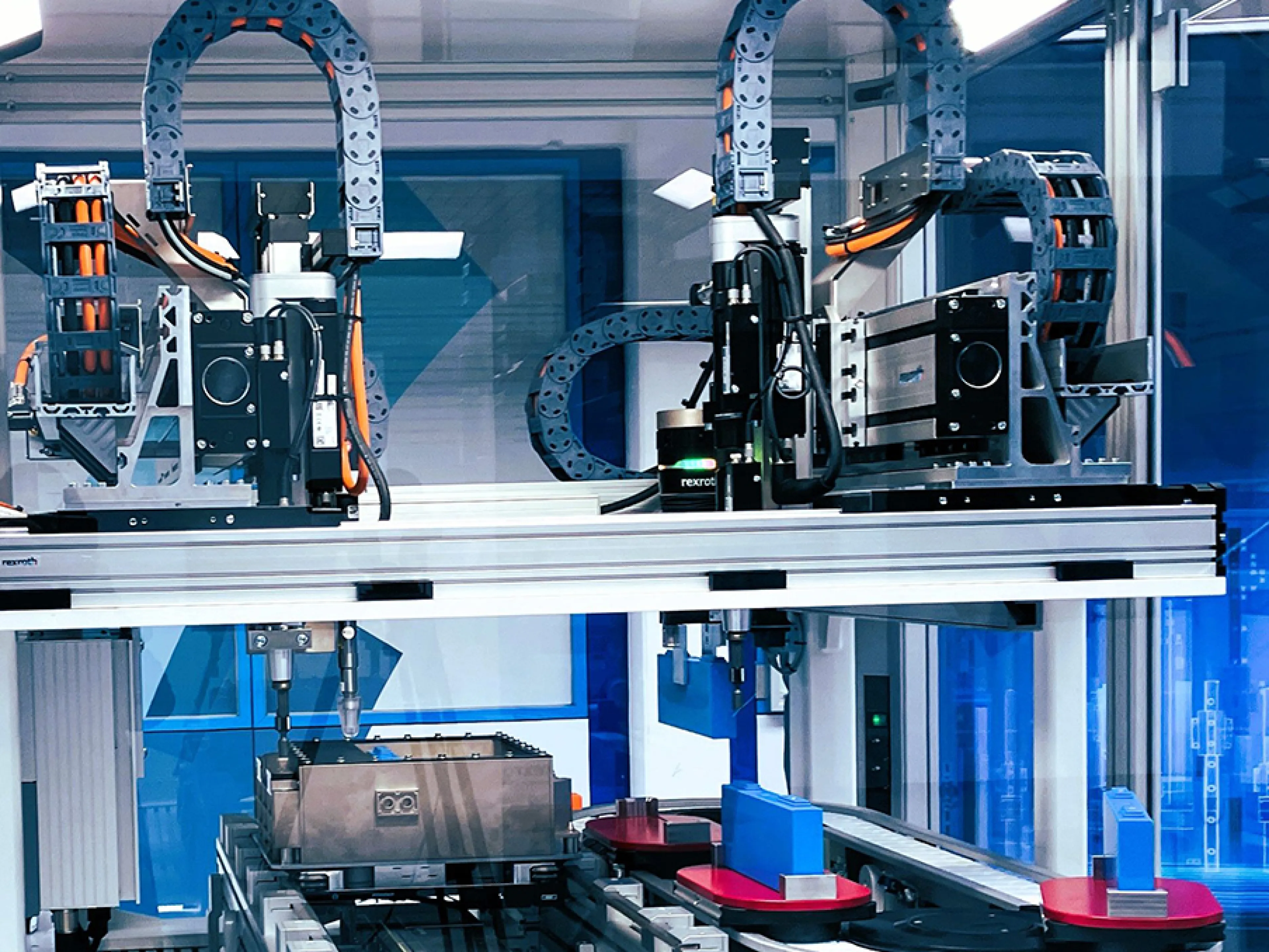 At the Hannover Messe, Bosch Rexroth is presenting automation solutions for battery production to implement complex value streams and integrated material flow solutions with maximum dynamics