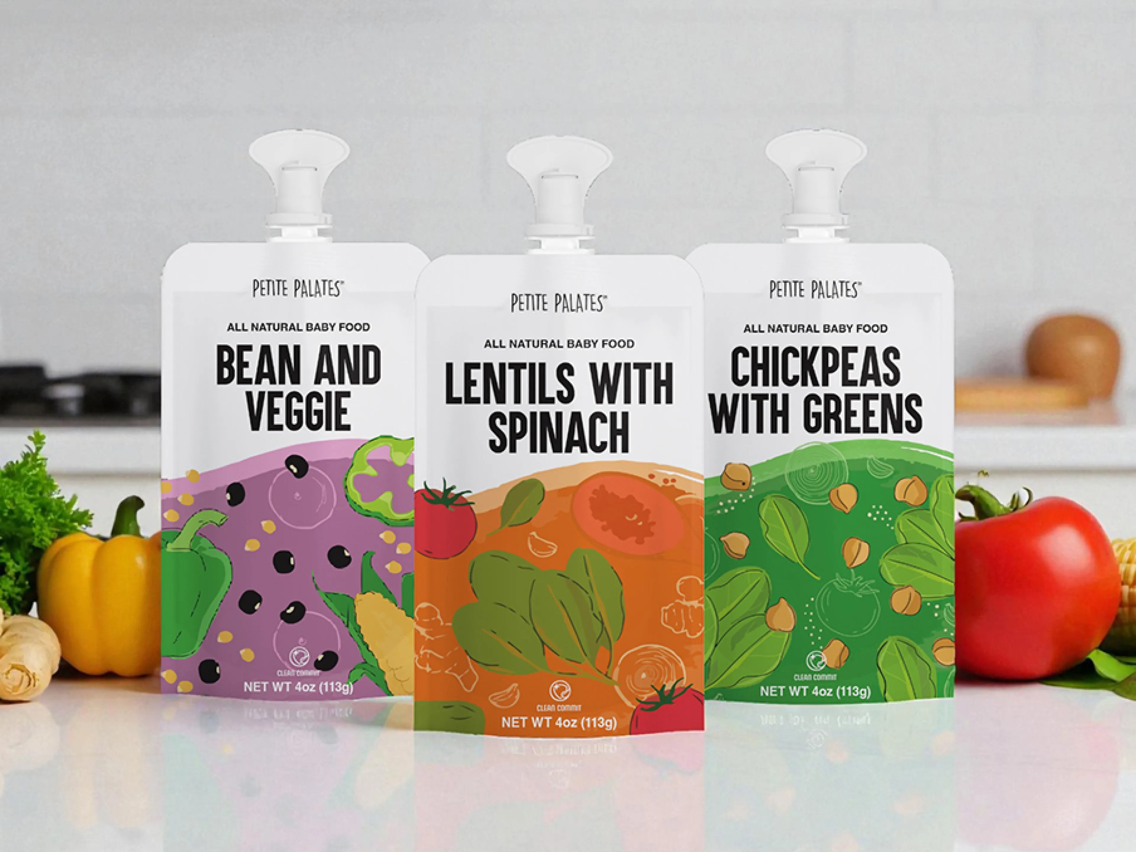 Petite Palates packages its new baby food product range in stand-up pouches using Sig's aseptic spouted pouch technology. This means that the baby meals do not require refrigeration or preservatives
