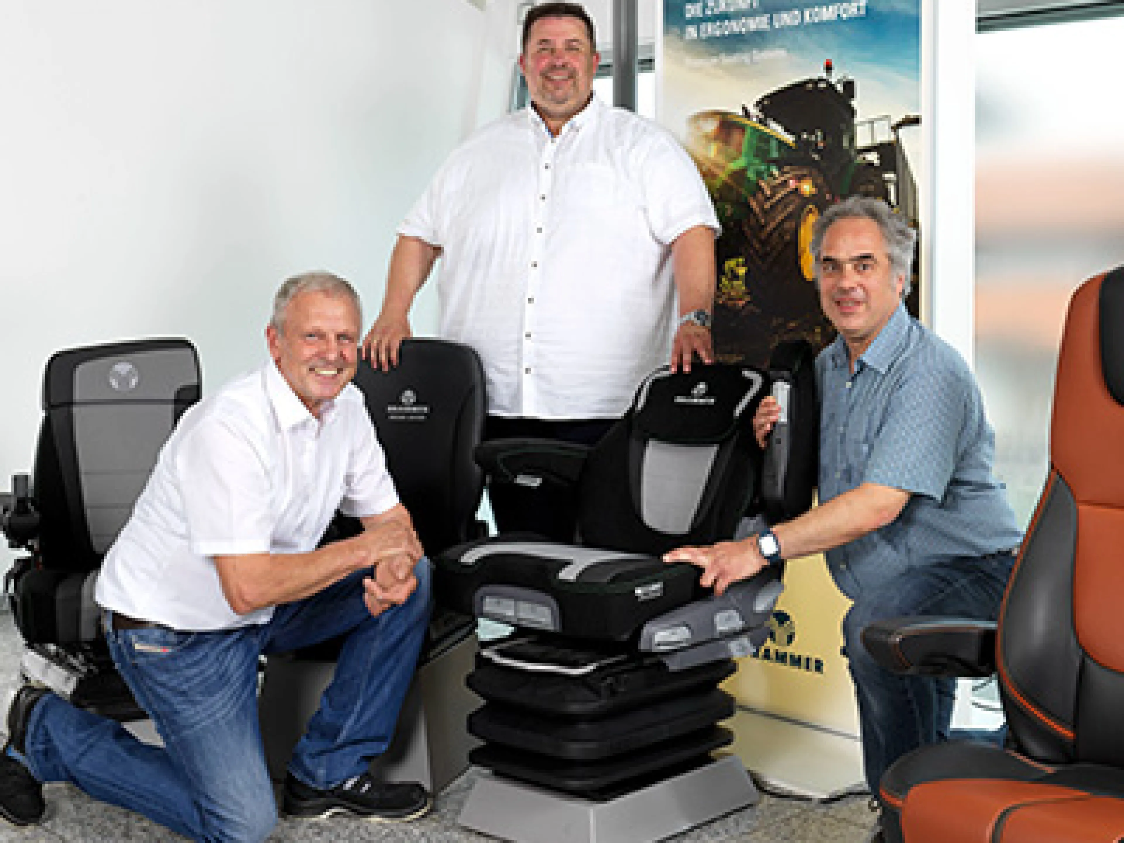 Heinrich Hammer, Head of Process Engineering Grammer, Wolfgang Rößler, Area Sales Manager Krauss-Maffei and Ralf Moser, Head of Mixing Head Development Krauss-Maffei