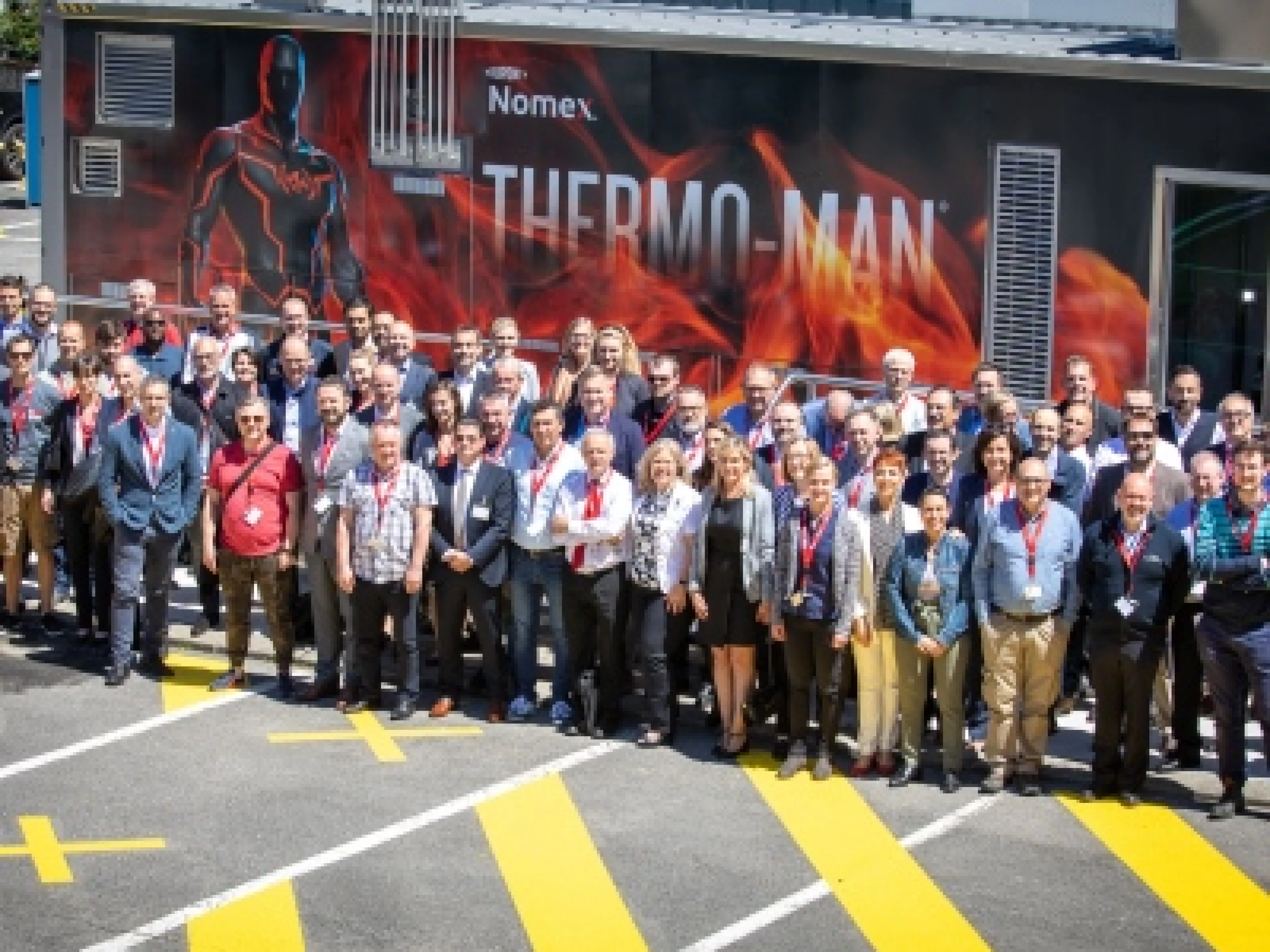 Dupont inaugurates new Thermo-Man burn test unit - at their European Technical Center and takes end-users on a unique Dupont journey