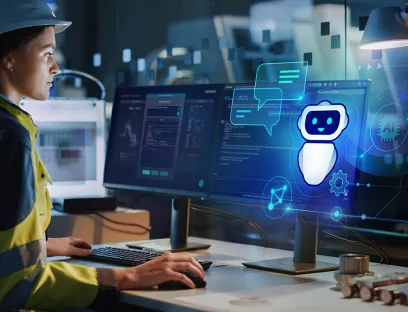 With the Industrial Copilot, companies can easily create transparency, Photo: Siemens With the Siemens Industrial Copilot, companies can easily create transparency