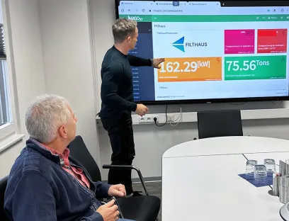 Filthaus and Wittmann are direct neighbors in Meinerzhagen, so it's easy to meet up spontaneously. Photo: Wittmann Group Filthaus and Wittmann are direct neighbors in Meinerzhagen, so it's easy to meet up spontaneously to discuss about energy monitoring