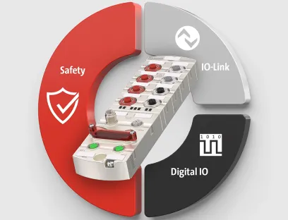 3-in-1 safety module for EtherNet/IP applications, based on the standardized CIP Safety protocol certified according to IEC 61508 up to SIL3, Photo: Murrelektronik 3-in-1 safety module from Murrelektronik for EtherNet/IP applications, based on the standardized CIP Safety protocol certified according to IEC 61508 up to SIL3