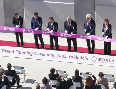 Grand opening of Evonik new aluminum oxide plant in Yokkaichi, Japan