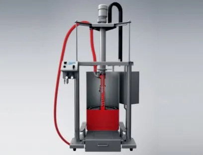 Cross section of a Visco-MT barrel emptying system