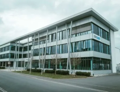 Exterior view of the Ebm-Papst facility in Lauf an der Pegnitz, Germany