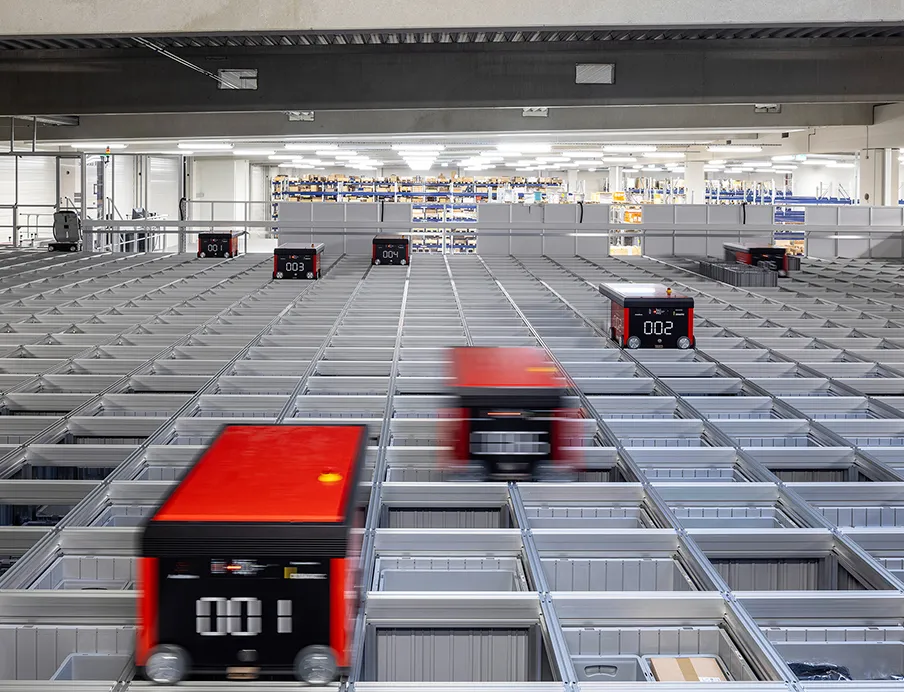 The solution combines several technologies and includes a space-saving Autostore system, Photo: Dematic The solution combines several Dematic technologies and includes a space-saving Autostore system