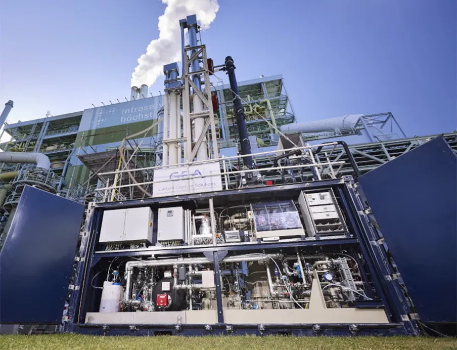 Gea's carbon capture pilot plant was connected to Infraserv Höchst's sewage sludge incineration plant, one of the largest and most modern of its kind in Germany. Photo: Infraserv Gea's carbon capture pilot plant was connected to Infraserv Höchst's sewage sludge incineration plant, one of the largest and most modern of its kind in Germany