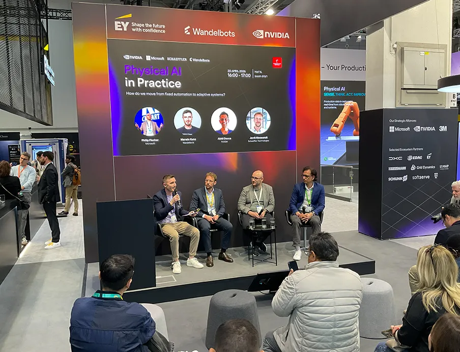 Discussion about physical AI at EY
