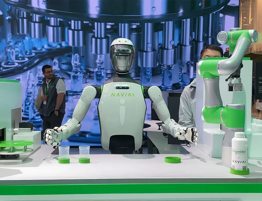 Schneider Electric demonstrates the use of humanoid robots