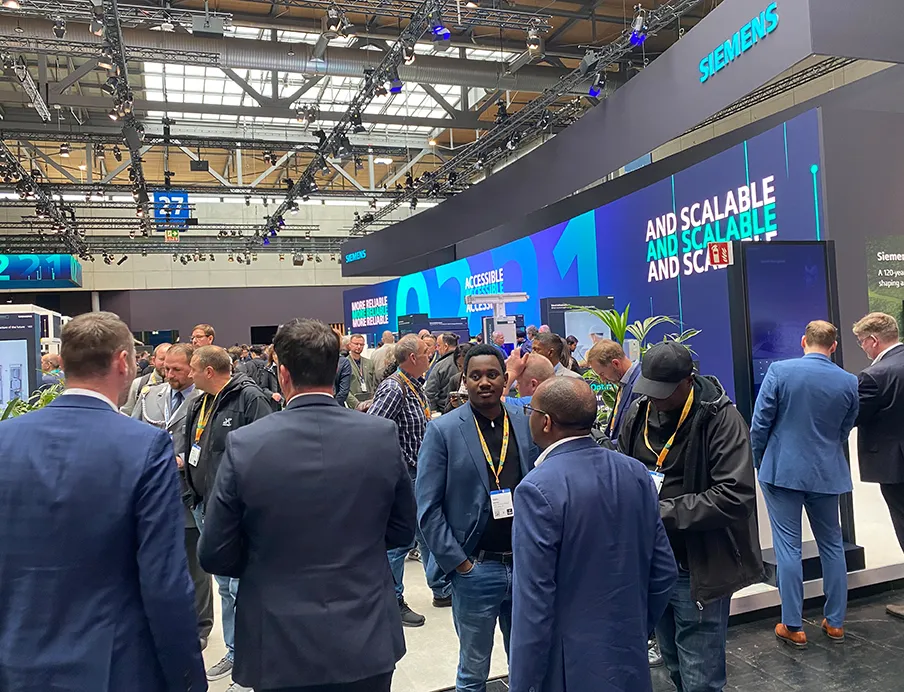 At the 2026 Hannover Messe, 110,000 visitors engaged with exhibitors on topics such as AI and Physical AI, safety, cybersecurity, humanoid robots, defense technology, and energy solutions