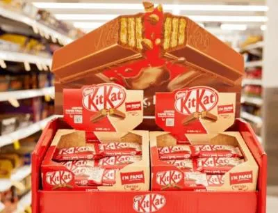 Have a paper-wrapped break with Kitkat, Photo: Nestlé Have a paper-wrapped break with Kitkat