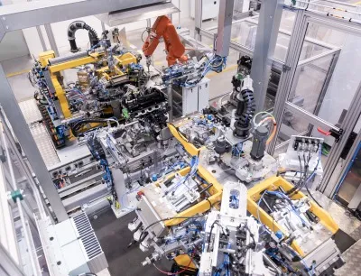 Fully automated leak test, Photo: Kuka Fully automated leak test